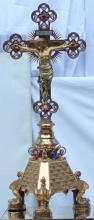 High Altar Set of Candlesticks and Crucifix